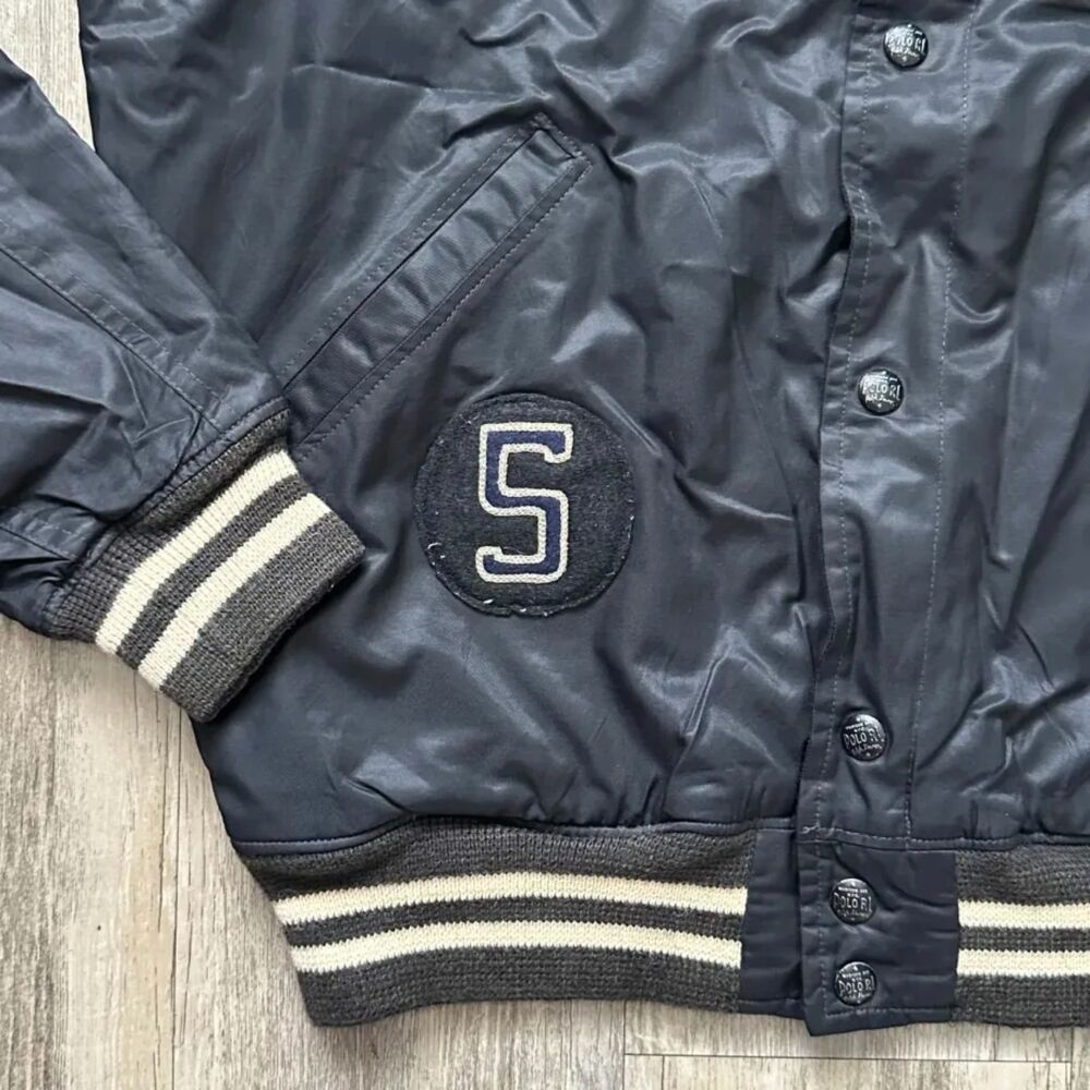 Polo Ralph Lauren Reversible Bomber Jacket Chain Stitched New York Boxing Club M - Picture 2 of 9